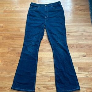 Anthropologie Pilcro The Carpenter Women's 27 Wide , Flare Leg Blue Denim Jeans